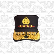 NEWEST MODEL POLICE HAT WITH 4 STAR IRJEN QUANTITY COMMAND
