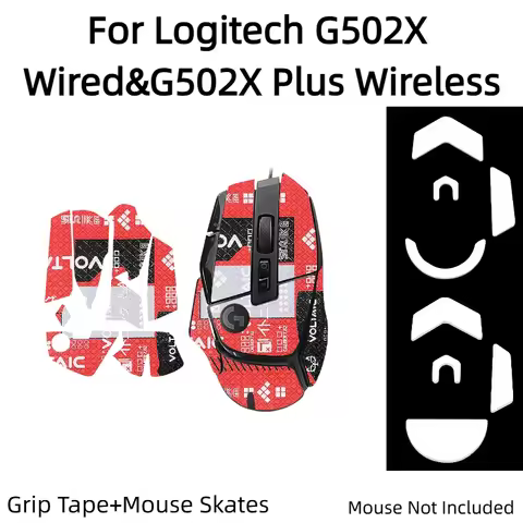 For Logitech G502X Wired & G502X Plus Wireless Gaming Mouse Sweat-Absorbent Anti-Slip Grip Tape，ICE 