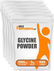 BulkSupplements.com Glycine Powder - Glycine Supplements, Glycine 3000mg - Glycine Amino Acid Supple
