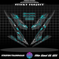TRANSPARENT STICKER MIO SOUL GT 125 STRIPPING/ SOUL GT 125 VARIATION/ SOUL GT125 FOURSTORE 71/
