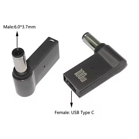100W Usb Type C Converter to 6.0*3.7mm Fast Charging Cable Adapter for Asus TUF Gaming FX705GM FX705