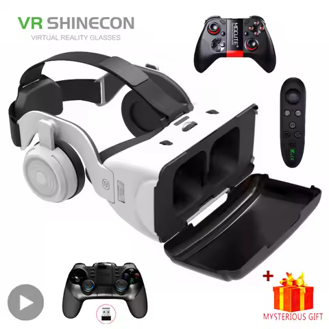 Shinecon Virtual Reality 3D VR Glasses Headset Viar Devices Helmet Lenses Goggle Smart For Smartphon