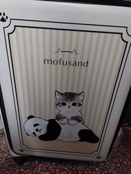 （太子交收）Mofusand 貓貓 前開式行李箱28吋 貓咪 熊貓 白色行李喼