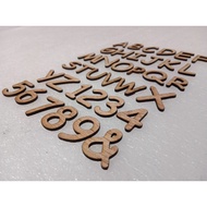 Wooden Alphabet A~Z / Huruf Kayu Untuk Hantaran, Hiasan Dinding / Wall Decoration