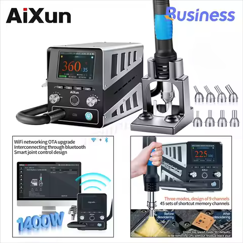 JCID Aixun H314 Intelligent Hot Air Gun Soldering Station 1400W Digital High Power BGA Rework Heatin