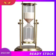 [ap4l43.] Glass Quicksand 30 Min Rotating Crown Hourglass Timer New Advanced Metal Desktop Ornament 
