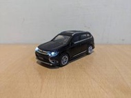 ~ 阿開王 ~ 原廠 Mitsubishi Outlander 4WD 1/43 三菱 LED頭燈 迴力車 黑