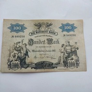 2B8Ready stock1907 Germany 100 Gold Mark Banknotes Antique Coins Ancient Coins Collection Country Ol