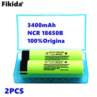 2PCS large capacity 18650 lithium ion rechargeable battery 3400mAh for Panasonic NCR 18650B electric