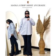KEMEJA - TOP - ASOKA STRIP SHIRT OVERSIZE WOMEN'S FORMAL TOP SIMPLE SHIRT