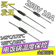 5 Pcs Rice Cooker Thermal Fuses 142/172/185/192 Degrees 250V10A Metal Fuse