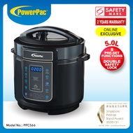 PowerPac Electric Pressure Cooker Double Safety Lock 5.0L (PPC566)