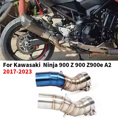 Motorcycle Exhuast Middle Link Pipe Escape Adapter 51mm Connect Pipe For Kawasaki Z900 2017-2021 Z90