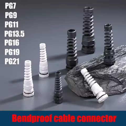 5PCS IP68 waterproof M12 PG7 / PG9 / PG11 cable seal sleeve connector plastic screw stress protector