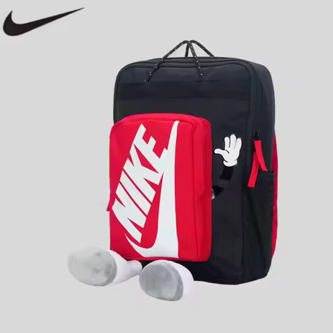 Nike Practical Backpack Summer Boys and Girls Storage Zipper Pocket Mesh School Bag NIKE HM9973-010