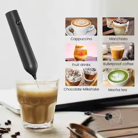 Electric foam maker Wireless 3-speed coffee maker Mixer rechargeable hand-held egg beater Milk foam 