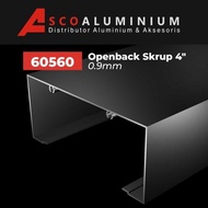 aluminium open back skrup profile 60560 kusen 4 inch