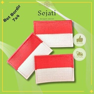 MERAH True Collection Uniform - Bet Red and White Embroidered Badge/ 7x4 Flag Neat Design Embroidere