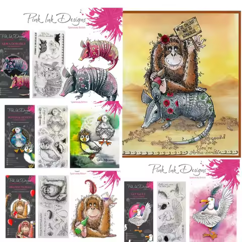 Puffin Huffin Orangutang Go Gull Armadillo Clear Stamp DIY Scrapbooking Photo Album Craft Decorat Su