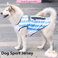 LANFY Dog Sport Jersey, 4XL/5XL/6XL Stripe Dog Vest, Autumn Large Breathable Medium Pet Clothes Apparel