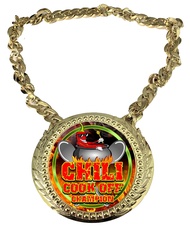 Express Medals Chili Cookoff Cooking Champ Chain Trophy Award with a Center Plaque Plate Measuring 6
