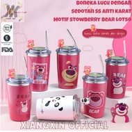 Lotso Stainless Steel Tumbler 303 Cute Coffee Mug 500ml Lotso Tumbler Bottle With Straw