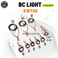 BC LIGHT KWTSG guideRing 1 set custom ring guide rod baitcasting 1 set