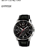 [2YEARS WARRANTY] Original Casio MTP-1374L-1AV Men Watch Youth Enticer Leather Watch MTP-1374L 1374 