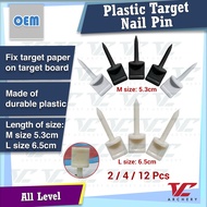 V Club Archery Plastic Nail Pin - For Fixing Target Paper Target Face On Target Butt - 5.3cm / 6.5cm