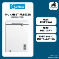 Midea MDRC152FZG01-SG White Chest Freezer, 99L, Energy Rating A+