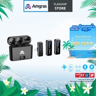 ♝Amgras SoundMeta III Pro ANC Wireless Lavalier Microphone With ANC Active Noise Cancelling Dual-Cha