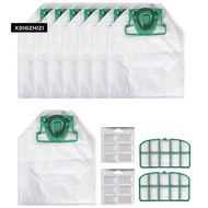 For VK200 FP200 Parts for  Kobold Vacuum Cleaner Bag Replacement Filter 8 VK200 Bags+2 HEPA Filters+