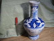 底部有洞 中華陶瓷 青花瓷 花瓶vase Blue and white porcelain