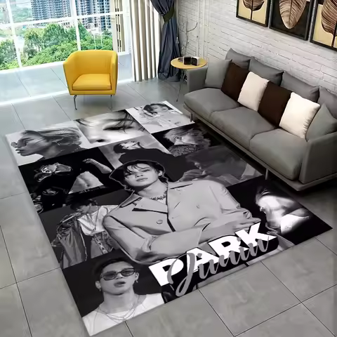 Kpop B-BTS JIMIN Star Carpet Rug for Playroom Bedroom Living Room Sofa Home Decor,kid Area Rug Non-s