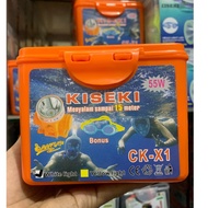 KISEKI CK-X1 Waterproof Diving Headlamp FREE DIVING GLASSES | 55 Watt - Lasts 15 Meters in Water CK 