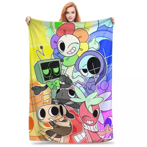 Dandy's World Blanket Flannel Funny Warm Throw Blankets for Boys Girls Birthday Gift Sofa Bed Home S
