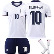 Football Jersey 2024 England Home Jersey Short-Sleeved Suit No. 10 Bellim 9 Kane 7 Saka 11 Fordon DD
