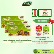 Combo of 3 boxes of brown rice seaweed walnut bars, FNV sugar-free, low-calorie snacks, 3 boxes of 7