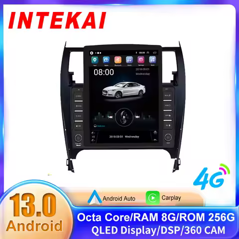 9.7" Vertical Style Tesla Screen Android 12.0 Car Radio For Toyota Camry 7 XV 50 55 US EDITION 2012-