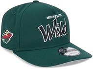 Adult Minnesota Wild New Era Green Script A-Frame 9FIFTY Adjustable Snapback Hat - Men's
