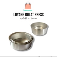 Round press pan made of 0.7mm thick material / size 8cm to 24cm