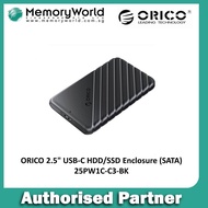 ORICO 2.5" USB-C HDD/SSD Enclosure (SATA) , P/NO: 25PW1C-C3-BK.  Warranty 1 year **ORICO OFFICIAL PARTNER**