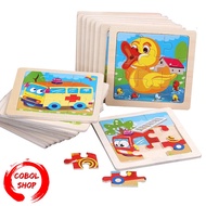 COBOL Wooden Puzzle Educational 9-Piece Jigsaw Children's Toys