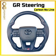 Toyota LC300 Design GR Steering Piano Black Leather Forged CARBON Steering Wheel GR Leather Steering