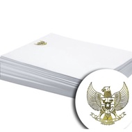 TERMURAH ECERAN ISI 50 LEMBAR kop surat logo Garuda foil emas bahan