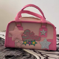 กระเป๋าสะพายข้าง PU Leather Y2K Trendy Street Style กระเป๋าสะพายข้างแฟชั่นสำหรับวัยรุ่น กระเป๋าสะพาย