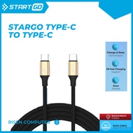 STARTGO NC-C Type-c To Type-c Data Cable Male To Male Fast Charging 3A Charger Nylon 1m