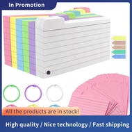 300 Pack Index Cards, 3inch X 5inch Ruled Index Cards with Ring, Colored Lined Flash Cards, Both Sid