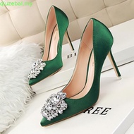 【size34-43】Heels rhinestone wedding shoes women's shoes