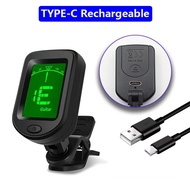 NEW Rechargeable Guitar Tuner For All Instruments Clip on Electronic Tuner for Guitar Bass Ukulele V